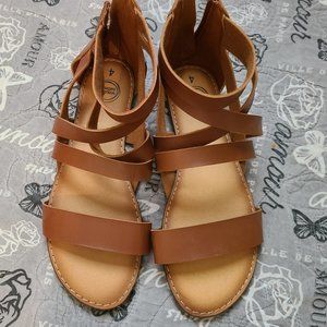 Wonder Nation Tan Ankle Strap Sandals